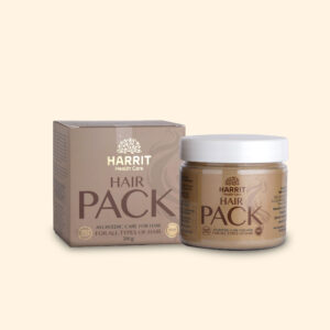 A box and a jar of Hair Pack by Ayurvedam 200g