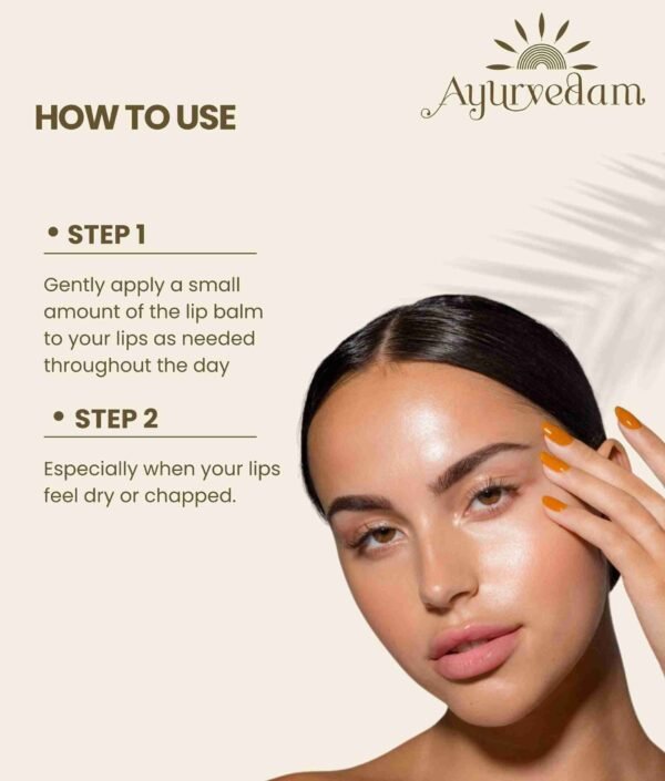 Kumkumadi Pure Lip Bliss Cream with it's Steps to Use listed by Ayurvedam