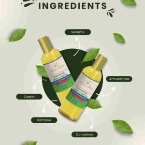 Comforting Muscle Rub Oil Creative with it's Key Ingredient's Listed