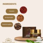 KUMKUMADI FEET RADIANCE BANNER WITH ITS KEY INGREDIENTS LISTED ON THE PRODUCT