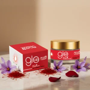 A jar of Kumkumadi Ayurglow Cream by Ayurvedam (100ml)