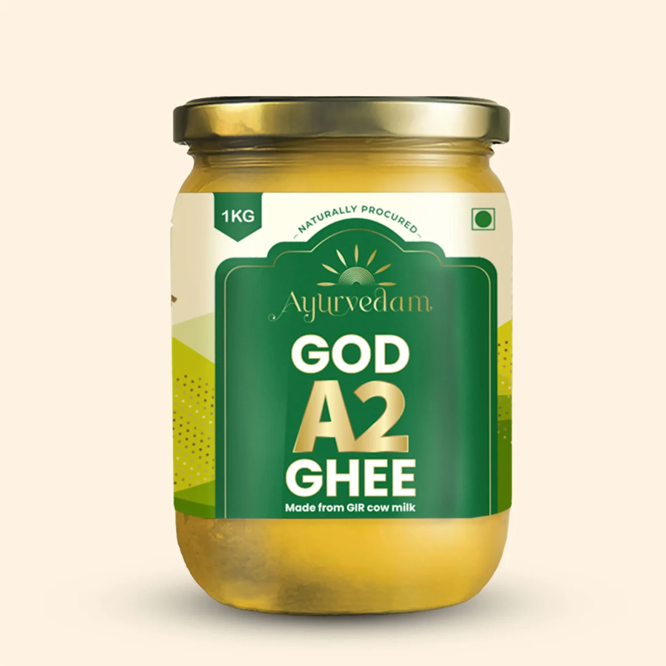 A jar of God A2 Ghee by Ayurvedam