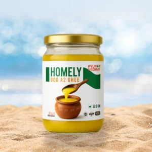 A jar of Homely God A2 Ghee by Ayurvedam (500g)