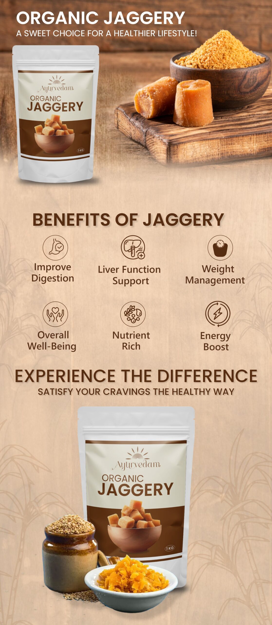 Organic Jaggery Benefits by Ayurvedam