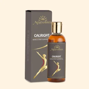 A bottle of Calright Oil by Ayurvedam 100ml