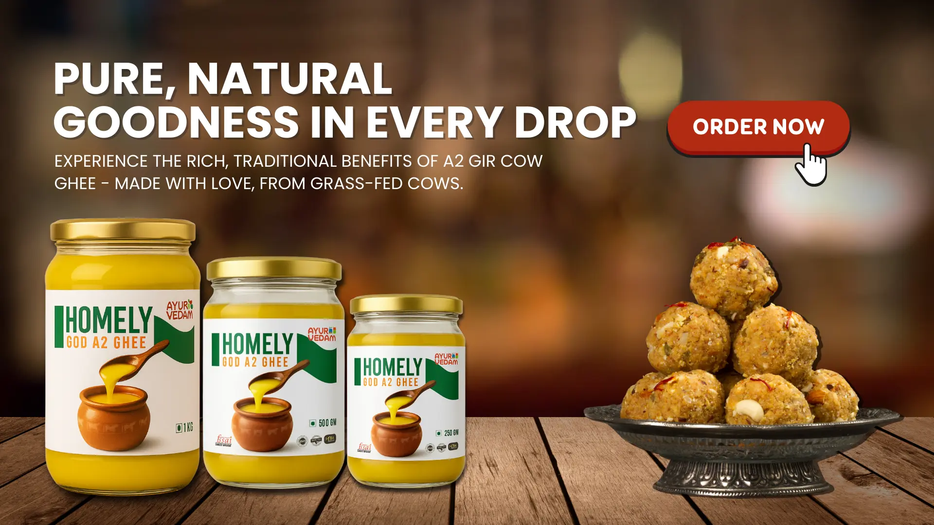 Ayurvedam God A2 Ghee Banner 3
