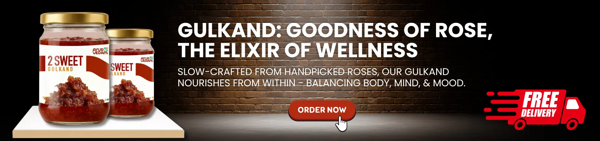 A jar of Gulkand by Ayurvedam (250g, 500g)